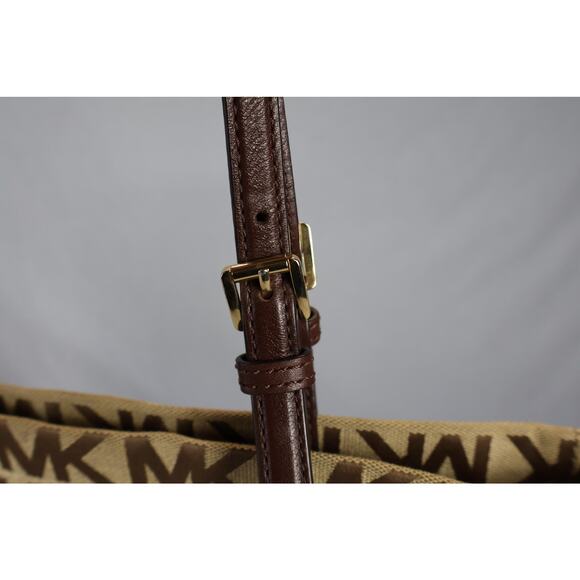 Michael Kors Tote Bag Womens Large MK Monogram Canvas Shoulder Purse Handbag - Picture 12 of 16